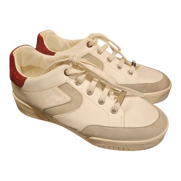 Authentic! STELLA MCCARTNEY Vegan/Eco Leather Low Top Sneaker - Size 7 - Picture 1 of 9